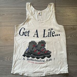 90s Get a Life Rollerblading Humour Tank Top